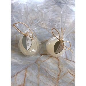 Vance Kitira Timber Pear Candles White Distressed Set of 2 PEAR12 W New